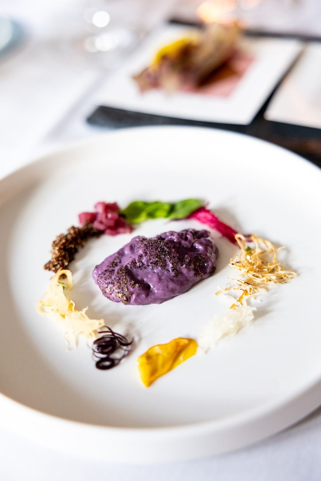 Plated fine dining course